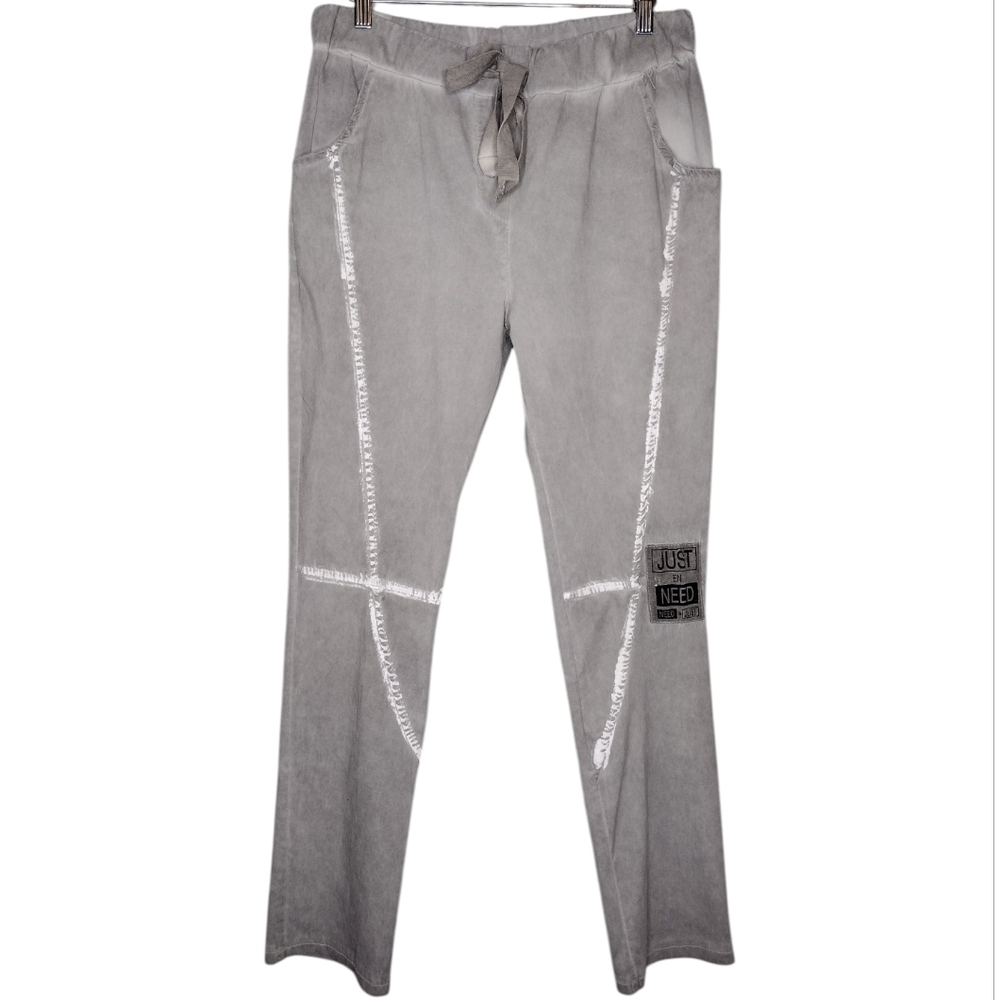 Free For Humanity Gray Drawstring Waist High-Rise Casual Pants Sz M